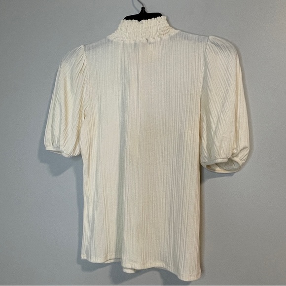 Who Wear What When Where Women's Puff Sleeve Blouse Ivory S - Picture 3 of 6